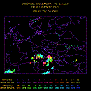 Map of lightning in Europe