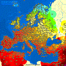 Maximum air temperature in Europe (fr)
